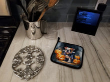 Load image into Gallery viewer, English Bulldog Puppy Halloween Pair of Pot Holders