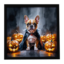 Load image into Gallery viewer, French Bulldog Puppy Halloween Framed Metal Print