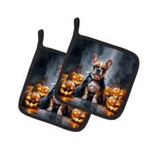 Load image into Gallery viewer, French Bulldog Puppy Halloween Pair of Pot Holders