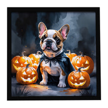Load image into Gallery viewer, French Bulldog Puppy Halloween Framed Metal Print