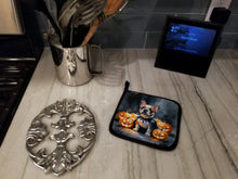 Load image into Gallery viewer, French Bulldog Puppy Halloween Pair of Pot Holders