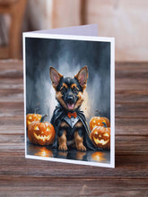 Load image into Gallery viewer, German Shepherd Puppy Halloween Greeting Cards Pack of 8