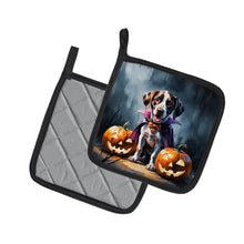 Load image into Gallery viewer, German Shorthaired Pointer Puppy Halloween Pair of Pot Holders