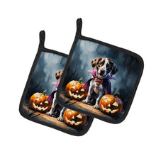 Load image into Gallery viewer, German Shorthaired Pointer Puppy Halloween Pair of Pot Holders