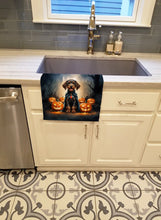 Load image into Gallery viewer, German Wirehaired Pointer Puppy Halloween Kitchen Towel