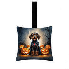 Load image into Gallery viewer, German Wirehaired Pointer Puppy Halloween Mini Hanging Pillow Ornament 3.5 × 3.5
