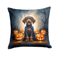 Load image into Gallery viewer, German Wirehaired Pointer Puppy Halloween Throw Pillow