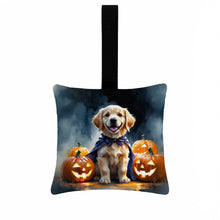 Load image into Gallery viewer, Golden Retriever Puppy Halloween Mini Hanging Pillow Ornament 3.5 × 3.5