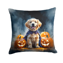 Load image into Gallery viewer, Golden Retriever Puppy Halloween Throw Pillow