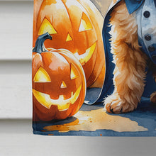 Load image into Gallery viewer, Goldendoodle Puppy Halloween House Flag