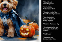 Load image into Gallery viewer, Goldendoodle Puppy Halloween Kitchen Towel