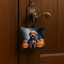 Load image into Gallery viewer, Chocolate Labradoodle Puppy Halloween Mini Hanging Pillow Ornament 3.5 × 3.5