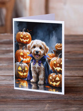 Load image into Gallery viewer, Labradoodle Puppy Halloween Greeting Cards Pack of 8