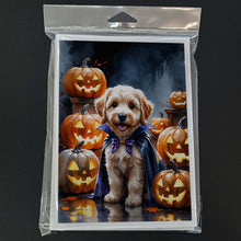 Load image into Gallery viewer, Labradoodle Puppy Halloween Greeting Cards Pack of 8