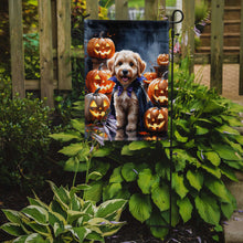 Load image into Gallery viewer, Labradoodle Puppy Halloween Garden Flag