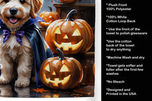Load image into Gallery viewer, Labradoodle Puppy Halloween Kitchen Towel