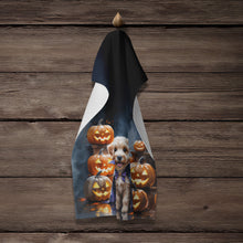 Load image into Gallery viewer, Labradoodle Puppy Halloween Kitchen Towel