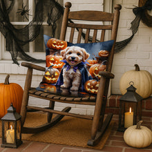 Load image into Gallery viewer, Labradoodle Puppy Halloween Throw Pillow
