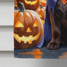 Load image into Gallery viewer, Chocolate Labrador Retriever Puppy Halloween House Flag