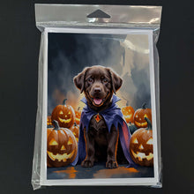Load image into Gallery viewer, Chocolate Labrador Retriever Puppy Halloween Greeting Cards Pack of 8