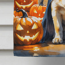 Load image into Gallery viewer, Yellow Labrador Retriever Puppy Halloween House Flag