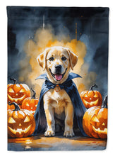 Load image into Gallery viewer, Yellow Labrador Retriever Puppy Halloween House Flag