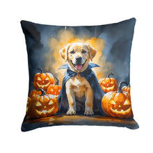 Load image into Gallery viewer, Yellow Labrador Retriever Puppy Halloween Throw Pillow