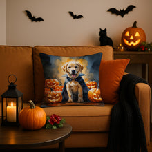 Load image into Gallery viewer, Yellow Labrador Retriever Puppy Halloween Throw Pillow