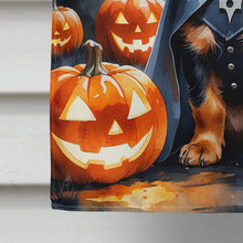Load image into Gallery viewer, Miniature Pinscher Puppy Halloween House Flag