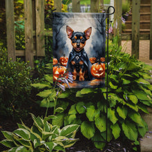 Load image into Gallery viewer, Miniature Pinscher Puppy Halloween Garden Flag