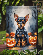 Load image into Gallery viewer, Miniature Pinscher Puppy Halloween Garden Flag