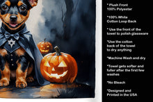 Load image into Gallery viewer, Miniature Pinscher Puppy Halloween Kitchen Towel