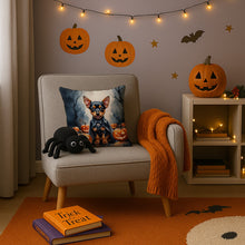 Load image into Gallery viewer, Miniature Pinscher Puppy Halloween Throw Pillow