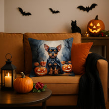 Load image into Gallery viewer, Miniature Pinscher Puppy Halloween Throw Pillow