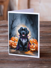 Load image into Gallery viewer, Newfoundland Puppy Halloween Greeting Cards Pack of 8