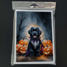 Load image into Gallery viewer, Newfoundland Puppy Halloween Greeting Cards Pack of 8