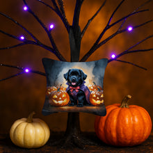 Load image into Gallery viewer, Black Newfoundland Puppy Halloween Mini Hanging Pillow Ornament 3.5 × 3.5