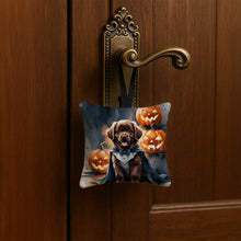 Load image into Gallery viewer, Chocolate Newfoundland Puppy Halloween Mini Hanging Pillow Ornament 3.5 × 3.5