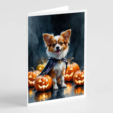 Load image into Gallery viewer, Papillon Puppy Halloween Greeting Cards Pack of 8