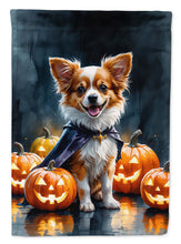 Load image into Gallery viewer, Papillon Puppy Halloween Garden Flag