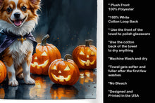 Load image into Gallery viewer, Papillon Puppy Halloween Kitchen Towel