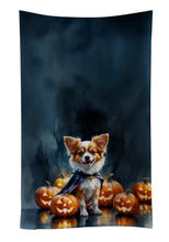 Load image into Gallery viewer, Papillon Puppy Halloween Kitchen Towel