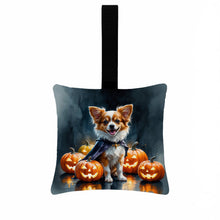 Load image into Gallery viewer, Papillon Puppy Halloween Mini Hanging Pillow Ornament 3.5 × 3.5