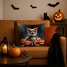 Load image into Gallery viewer, Papillon Puppy Halloween Throw Pillow
