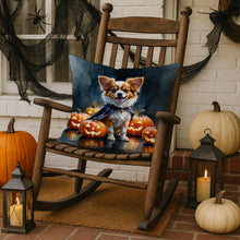Load image into Gallery viewer, Papillon Puppy Halloween Throw Pillow