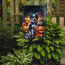 Load image into Gallery viewer, Tricolor Papillon Puppy Halloween Garden Flag