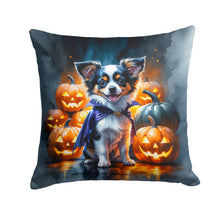 Load image into Gallery viewer, Tricolor Papillon Puppy Halloween Throw Pillow