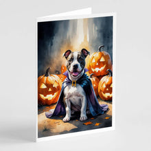 Load image into Gallery viewer, Pit Bull Terrier Puppy Halloween Greeting Cards Pack of 8