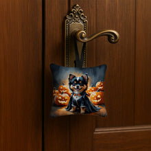 Load image into Gallery viewer, Balck and Tan Pomeranian Puppy Halloween Mini Hanging Pillow Ornament 3.5 × 3.5
