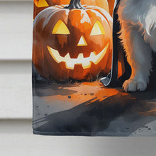 Load image into Gallery viewer, White Pomeranian Puppy Halloween House Flag